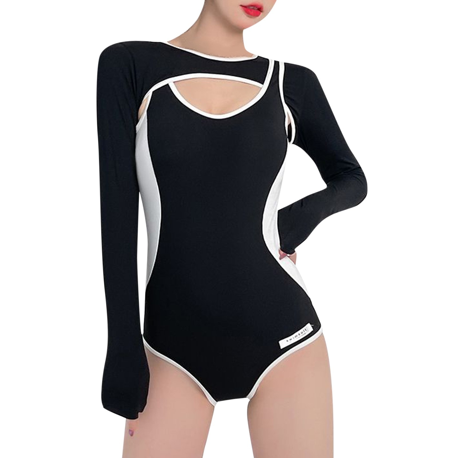 New-Fashion-Tight-Fitting-Swimwear-Two-Piece-Long-Sleeved-Sexy-Waistband-To-Show-Thin-Holiday-Cover-3.jpg